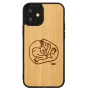 Funda protectora Man and Wood para iPhone 12 mini — diseño de pez para niños