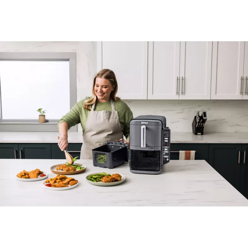 Ninja Double Stack XL Freidora de aire 2 compartimentos con sonda de temperatura SmartCook 9,5 L SL451EU