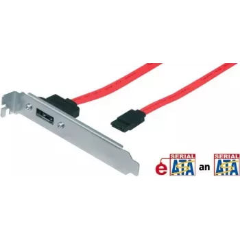Adaptador de ranura eSATA, 1 puerto que lleva al exterior el conector SATA interno del controlador (30696)