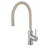 Grifo de cocina FERRO Zorba BZR4PSS acabado de acero inoxidable, monomando, montaje en superficie