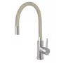 Grifo de cocina FERRO Zorba BZR4PSS acabado acero inoxidable, monomando, montaje en superficie