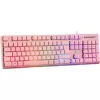 Deltaco GAM-021-RGB-P-DE - tamaño completo (100%) - USB - interruptores de membrana - QWERTZ - rosa