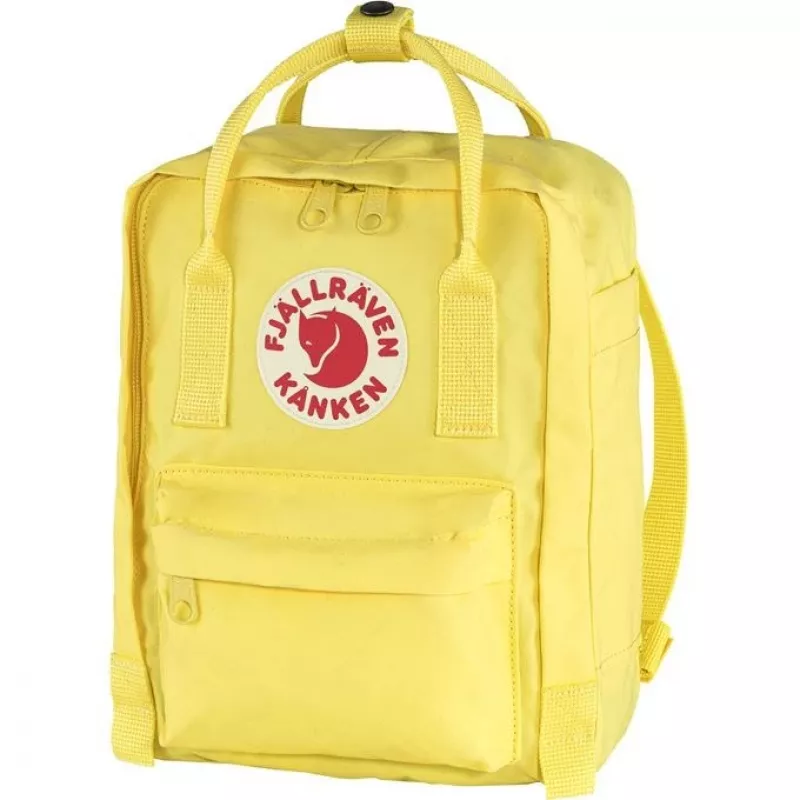 Mochila de ocio Fjällräven Kanken Mini amarilla polipropileno vinilo