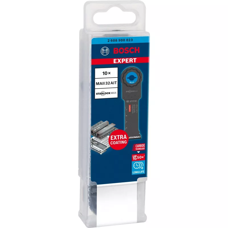 Bosch Expert MetalMax MAII 32 AIT hojas de sierra de corte por inmersión, 32 mm, 10 uds., 2608900023