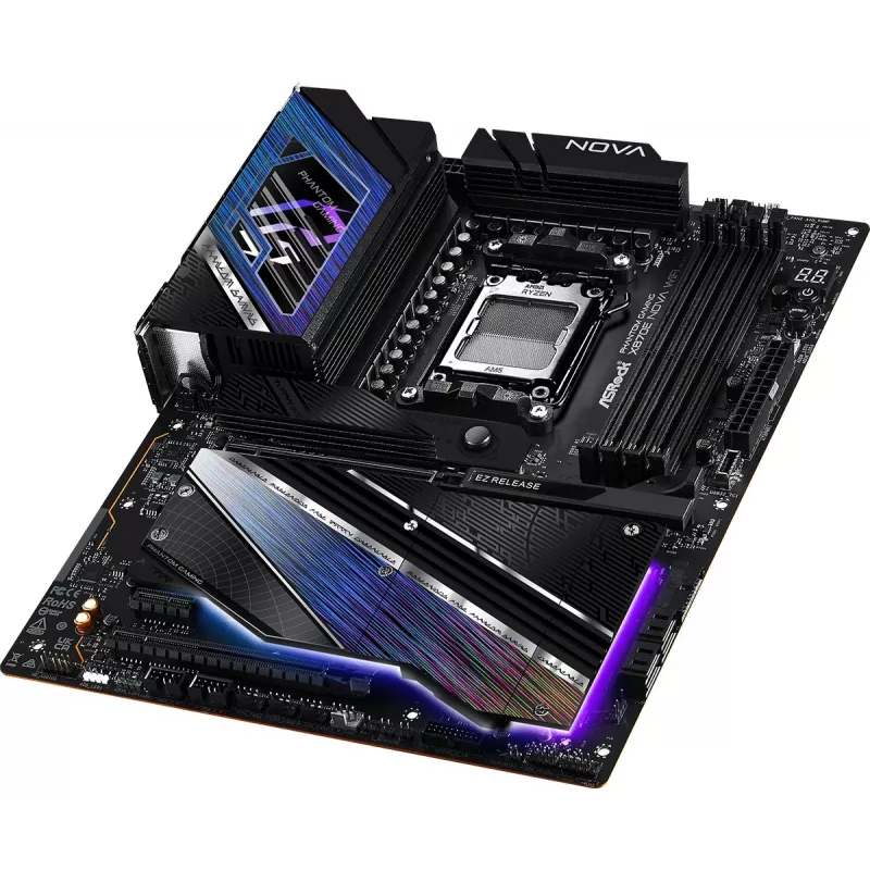 Placa base ASROCK MK X870E NOVA WIFI AMD X870E Socket AM5 ATX, DDR5, 4x DIMM, 256GB, Wi-Fi 7, BT 5.4, 5Gb LAN, PCIe Gen5 M.2