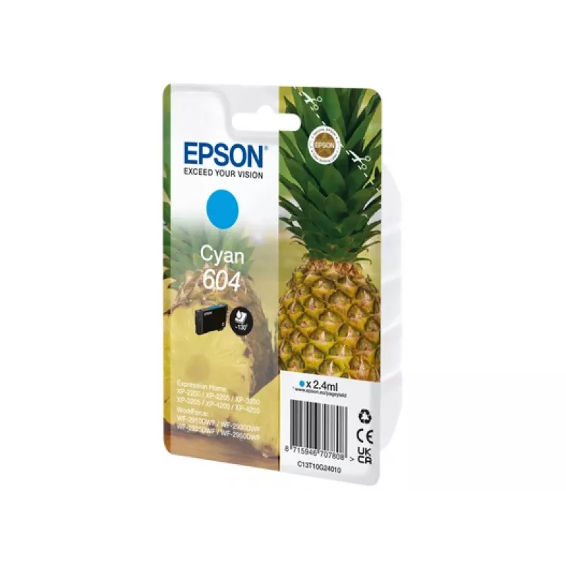 Epson 604 Cartucho de tinta 1 unidad Original Rendimiento estándar Cian