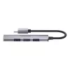 Hub USB-C Unitek H1208B — 1x USB-A 5 Gbit/s, 3x USB-A 2.0, host USB-C, carcasa de aluminio, cable de 0,20 m