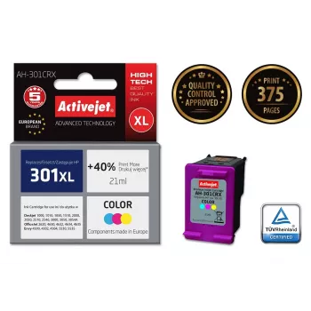 Activejet AH-301CRX Tinta (compatible con HP 301XL CH564EE; Premium; 21 ml; color)
