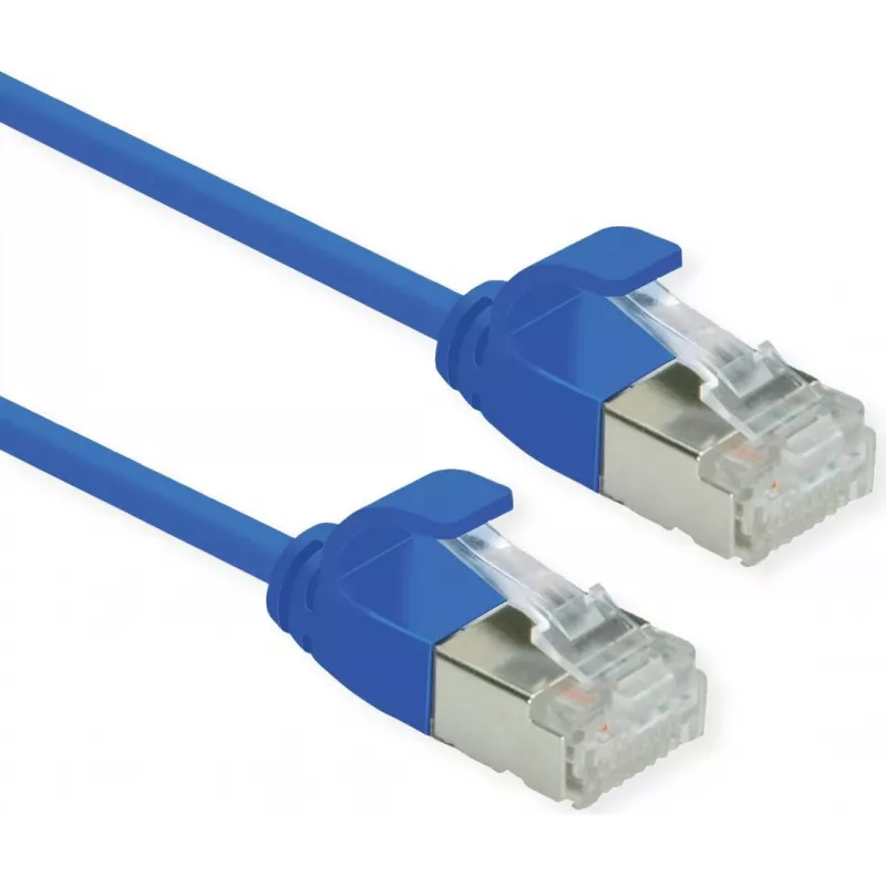 ROLINE GREEN Cable de red U/FTP Cat.6A (clase EA), LSOH, delgado, azul, 5 m (21.44.3347)