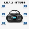 Reproductor de radio CD LILA2 USB/BT plata