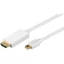 Cable adaptador Wentronic Goobay Mini DisplayPort a HDMI 1.2, blanco, 2 m - conector macho Mini DisplayPort > conector macho estándar HDMI™ (tipo A) (52861)