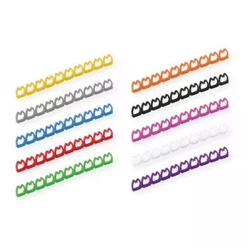 VALUE set de marcadores de cables para cables de parcheo, 4 - 5,5 mm, 10 x 10 unidades, multicolor