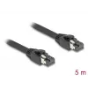Delock - Cable de red - RJ-45 (M) a RJ-45 (M) - 5,0 m - 7,5 mm - S/FTP - CAT 8.1 - libre de halógenos, protección de pestaña, hasta 40 Gbit/s de velocidad de transferencia de datos - Negro (80236)