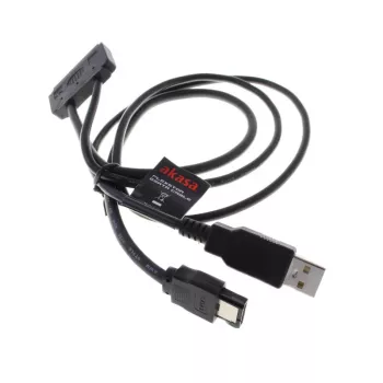 Cable eSATA Akasa Flexstor para HDD y SSD SATA de 6,40 cm (2.5) (AK-CBSA03-80BK)