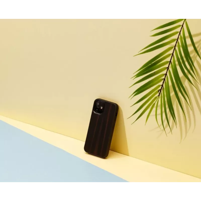 Funda protectora Man and Wood para iPhone 12 mini – ébano negro