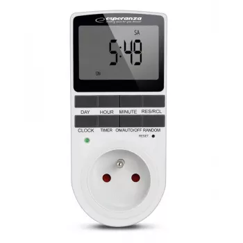 Temporizador digital de cuenta atrás ESPERANZA ELA101 — temporizador de 99 minutos, pantalla LCD, 230V AC, 16A