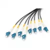 Cable breakout universal de fibra óptica preconfeccionado DIGITUS, monomodo OS2, 8 fibras, LC/UPC - LC/UPC