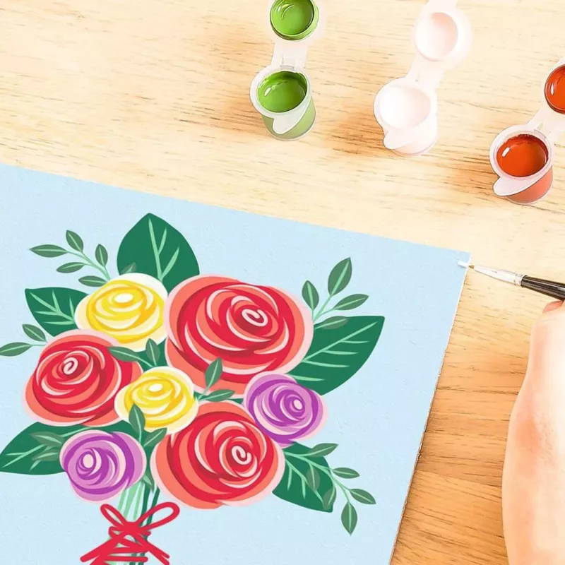 Set de pintura Ravensburger CreArt – Rosenbouquet, set de pintar por números (modelo 25520)