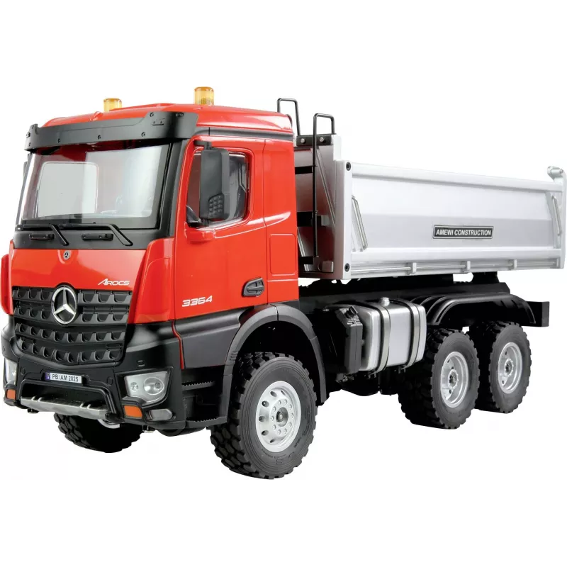 Amewi 22684 Mercedes-Benz Arocs Camión volquete 6x6 1:14 RTR, rojo
