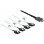 DeLOCK 85468 cable SAS 0,5 m 12 Gbit/s negro OCuLink SFF-8611 a SATA
