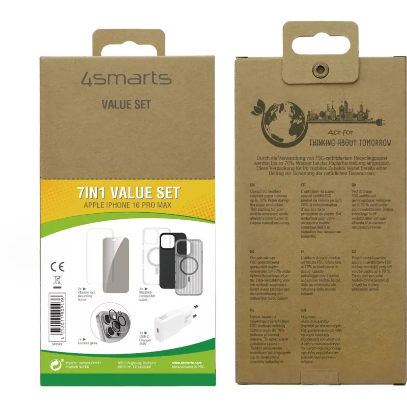 4smarts Value Set 7en1 para Apple iPhone 16 Pro Max compatible con MagSafe