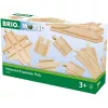 BRIO 33307 set de vías de ferrocarril – 11 piezas de madera para ampliar