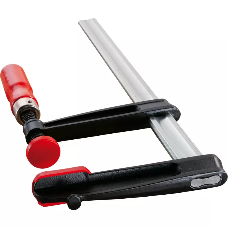 Sargento en F Bessey TPN20B6BE – 20 cm de apertura, cuerpo de aluminio, componentes negros y rojos