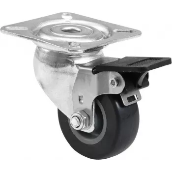 Rueda giratoria 50 mm Roadinger 30004016 gris con freno