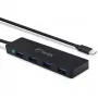 Hub USB FANTEC UMP-4U31-C con 4x conectores USB-A 3.0 y conexión USB-C