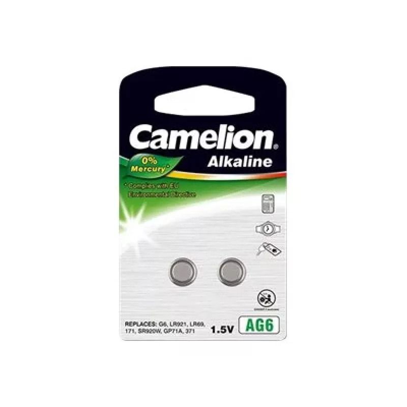 Camelion | AG6/LR69/LR921/371 | Pila de botón alcalina | 2 uds.