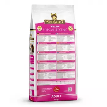 Pienso para perros Wolfsblut VetLine Hypoallergenic Horse — 12 kg, monoproteico, 20 % proteína, sin cereales ni gluten