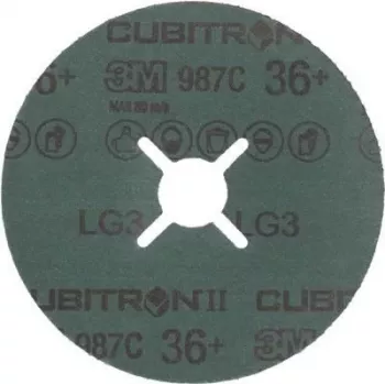 Disco de desbaste de fibra 3M Cubitron II 987 C 125 mm K60+ INOX grano cerámico