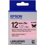 Cartucho de etiquetas Epson cinta satinada LK-4PBK negro/rosa 12mm (5m)
