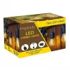 Cadena de luces LED de jardín VISIONAL con 15 casquillos E27, 15 m de longitud, 1 m de distancia, cable negro (H05VV-F 2x0,75)