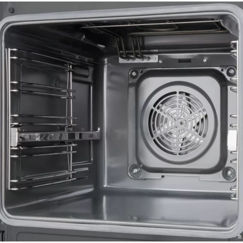 Cocina eléctrica-gas AMICA 58468 con 4 quemadores, Acero inoxidable, Clase energética A