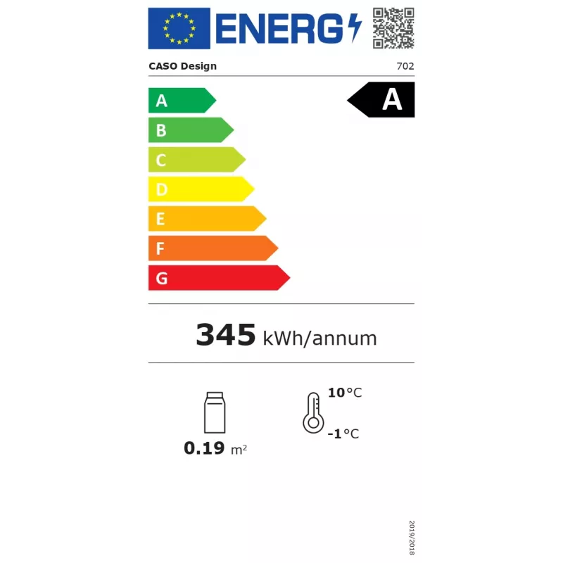 Caso | Barbecue Cooler | S-R | Clase de eficiencia energética A | De pie | Negro