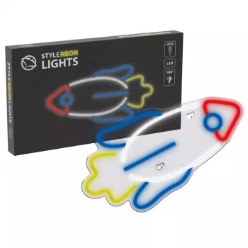 Luz de neón LED MANTA SNL91MT estilo RAKETA – panel de neón LED decorativo, modelo SNL91MT