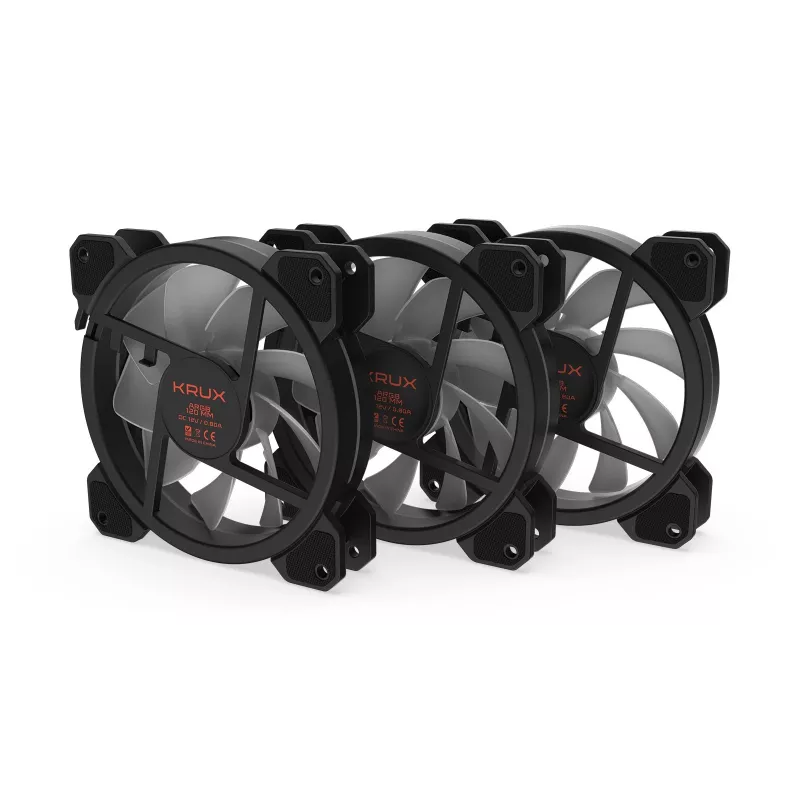 Pack de 3 ventiladores de carcasa KRUX Lunar 120 ARGB