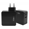 ANSMANN 247PD - fuente de alimentación - 45 vatios - 4700 mA - PD, QC 3.0 - 2 puertos de salida (USB, USB-C) - negro (1001-0095)