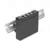Patch panel DELOCK mini sobremesa RJ45 4 puertos Cat.6A apantallado negro, metal, 90×22×93 mm