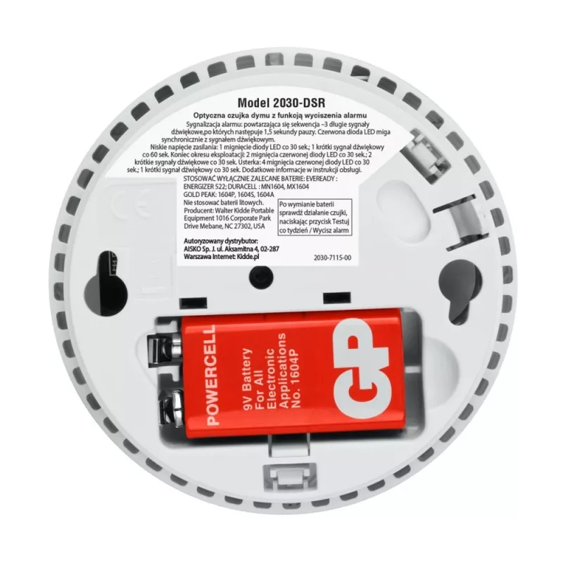 Detector de humo Kidde 2030-DSR