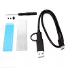 Carcasa para SSD M.2 SilverStone SST-MS13, USB 3.2 Gen 2, pantalla de estado RGB LED, negra