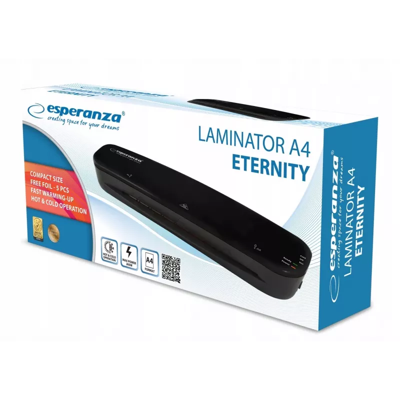 Plastificadora Esperanza EFL002 laminadora en frío/caliente 250 mm/min negro