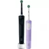 Oral-B Vitality Pro D103 Duo, cepillo de dientes eléctrico negro/lila, Black/Lilac Violet, incl. 2. mango