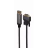 Adaptador de cable de vídeo Gembird CC-DPM-DVIM-4K-6 – DisplayPort a DVI, 1,8 m, 4K, negro