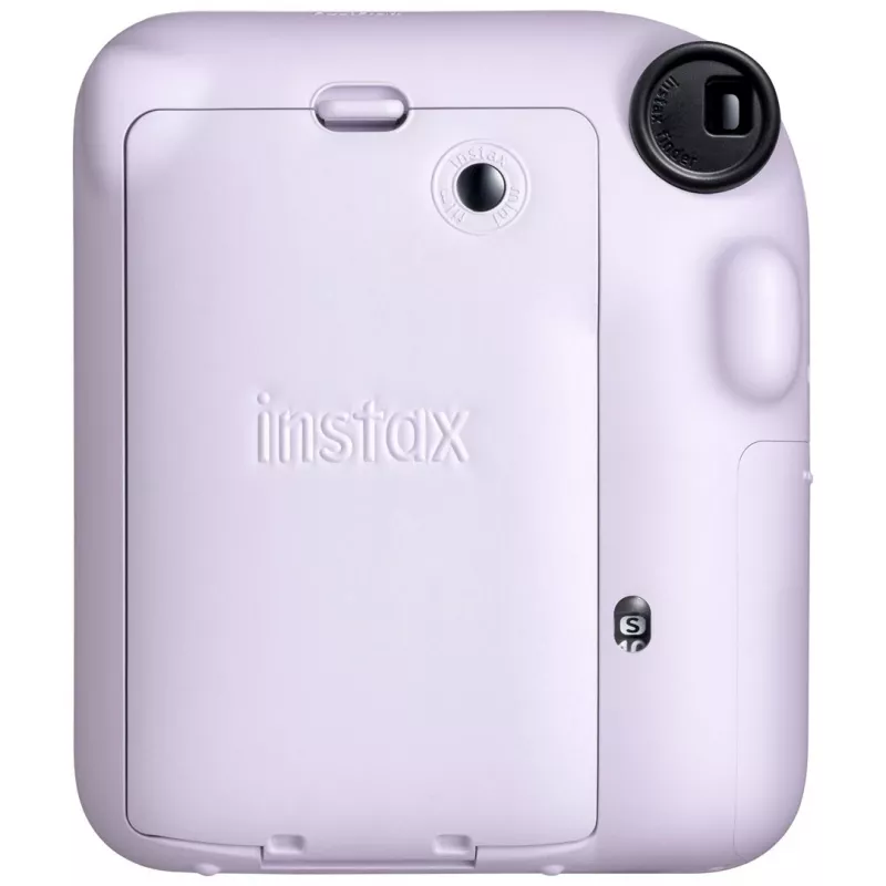 Cámara instantánea Fujifilm Instax Mini 12 Lila — imagen 86×54 mm, película 62×46 mm, distancia focal 60 mm