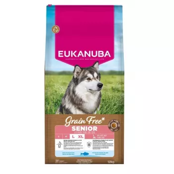 Pienso seco para perros EUKANUBA EUK DOG SR LR GF OF 12 kg — senior, sin cereales, pescado, 12 kg, proteína 25,5 %, grasa 12 %