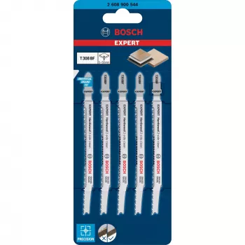 Bosch EXPERT ‘HARDWOOD 2-SIDE CLEAN’ T308 BF Hoja de sierra de calar bimetal 5 uds.