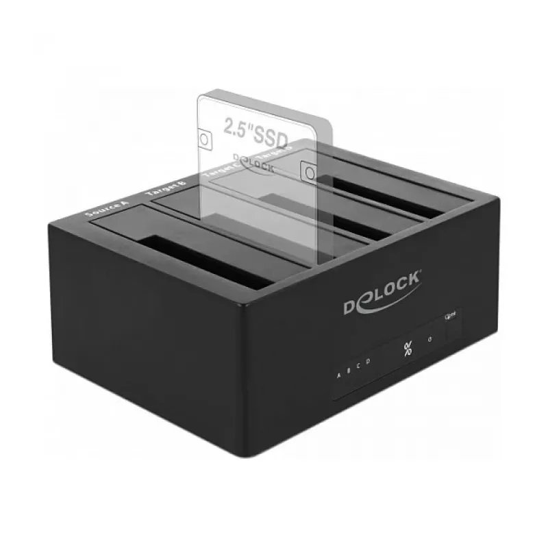 Estación de acoplamiento Delock USB 3.0 para 4 x SATA HDD / SSD con función de clonación (64063)