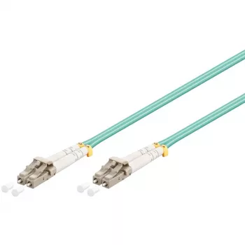 Wentronic 93385 Cable de conexión de fibra multimodo LC-LC OM3, turquesa